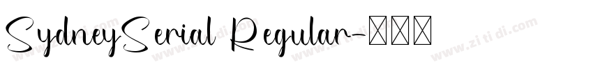 SydneySerial Regular字体转换